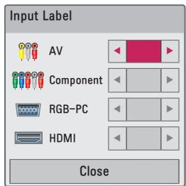 LG PG60G - Adding an Input Label - 1
