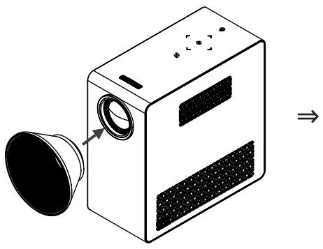 LG PG60G - Verwenden der Streulichtblende - 1