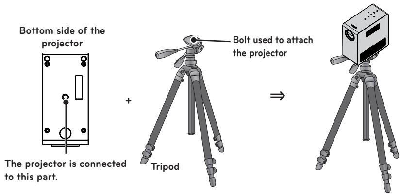 LG PG60G - How to Install the Projector On a Tripod - 1