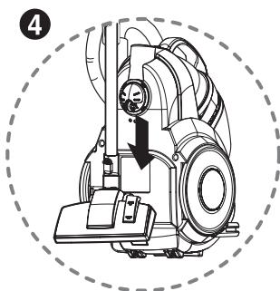 LG VC9060CL,  VC9067NT,  VC9068R KOMPRESSOR LITE PLUS,  VC9083EX - Relier le flexible à l'aspirateur - 3