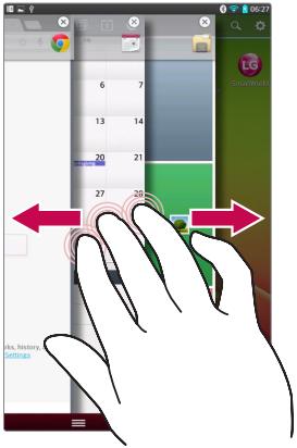 LG G PAD 8.0 - Balayage trois doigts - 1