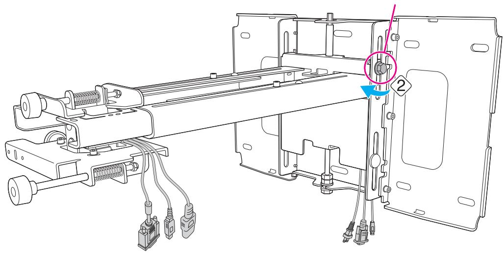 EPSON EB-1400WI - Régler le couilissement vertical pour l'aligner avec la position standard - 2
