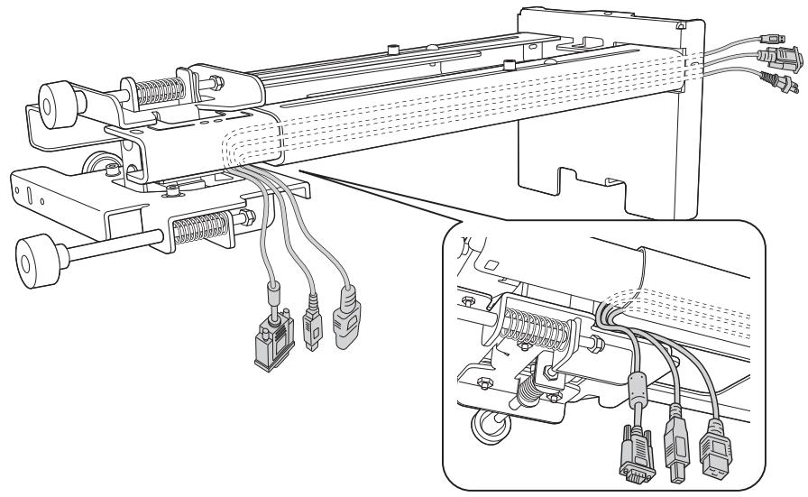 EPSON EB-1410WI - Faire passer les câbles dans la plaque d'installation - 1