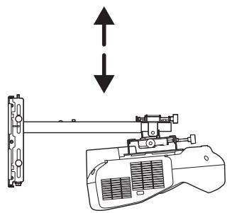 EPSON EB-1410WI - Utiliser la molette de réglage supérieure pour régler l'inclinaison verticale - 3