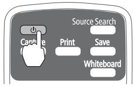 EPSON EB-1410WI - Mettre le projecteur sous tension - 1