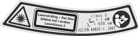 BOSCH PST 670 L - Sikkerhedsinstrukser til laserapparater (PST 670 L/PST 700 PEL) - 1