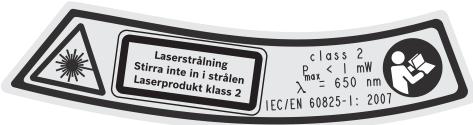 BOSCH PST 670 L - Säkerhetsanvisningar för laserverktyg (PST 670 L/PST 700 PEL) - 1