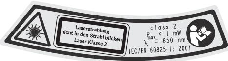 BOSCH PST 670 L - Sicherheitshinweise für Lasergeräte (PST 670 L/PST 700 PEL) - 1