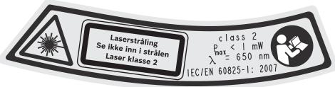BOSCH PST 800 PEL - Sikkerhetsinformasjoner for laserapparater (PST 800 PEL/PST 900 PEL) - 1