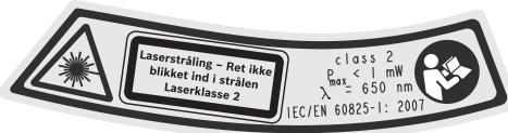 BOSCH PST 800 PEL - Sikkerhedsinstrukser til laserapparater (PST 800 PEL/PST 900 PEL) - 1