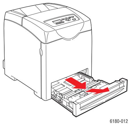 XEROX PHASER 6180 - Bedrucken von Aufklebern aus Fach 2 und 3 - 1