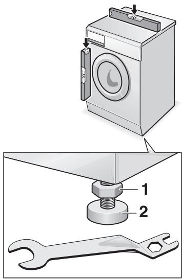 BOSCH WVTI2840 - Ajuster l'horizontalité - 1