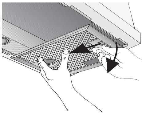 BOSCH DHL545S  - INSTALLATION INSTRUCTIONS - Bij afzuigkappen met twee filtercassettes: - 1