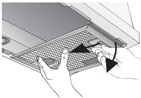 BOSCH DHL545S  - INSTALLATION INSTRUCTIONS - Bei Dunstabzugshauben mit zwei Filterkassetten: - 1