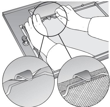 BOSCH DHL545S  - INSTALLATION INSTRUCTIONS - Bei Dunstabzugshauben mit einer Filtermatte: - 3