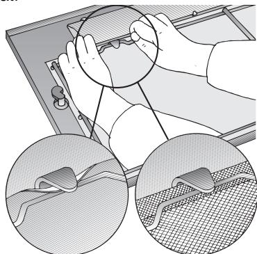 BOSCH DHL545S  - INSTALLATION INSTRUCTIONS - Bij afzuigkappen met een filtermat:1. - 3