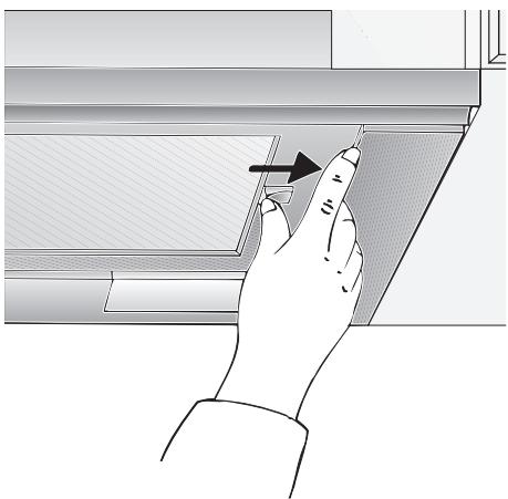 BOSCH DHU 632 UFF - For appliances with a glass plate in the pull-out vapour extractor: - 1