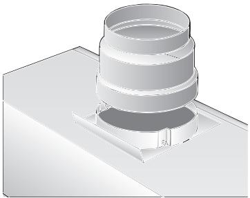 BOSCH DHU 632 UFF - Acoplar un tubo de evacuacion de 100mm de diametro: - 1