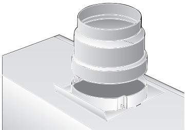 BOSCH DHU 632 UFF - Raccordement du tuyau d'évacuation de l'air vicié, 100mm - 1
