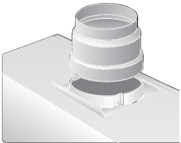 BOSCH DHU 632 UFF - Ligação do tubo de exaustão com 110 mm - 1