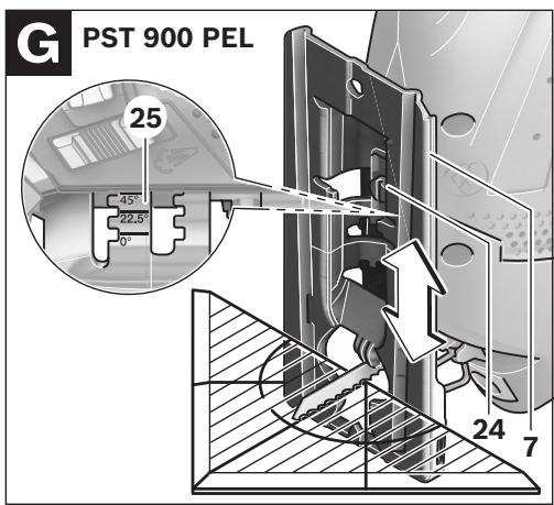 G PST 900 PEL 25 45° 22.5° 0° 24 7