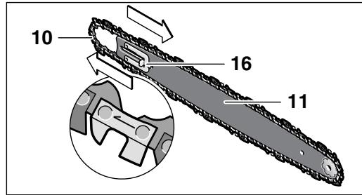 BOSCH AKE35 - Montaje y tensado de la cadena de sierra - 5