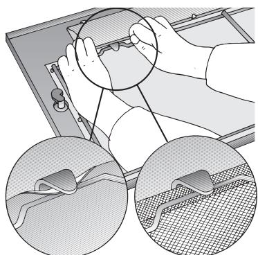BOSCH DHL 555BCH/04 - INSTALLATION INSTRUCTIONS - Sur les hottes aspirantes équipées d'une natte filtrante : - 3