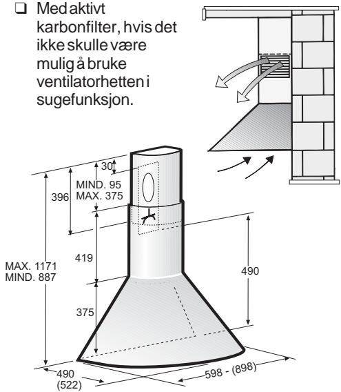 BOSCH DWA 061450/01  - INSTALLATION INSTRUCTIONS - Filtrerende modalitet - 1