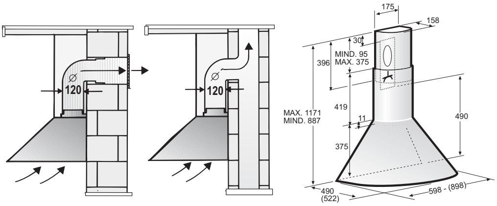 BOSCH DWA 061450/01  - INSTALLATION INSTRUCTIONS - Évacuation de l'air à l'extérieur - 1