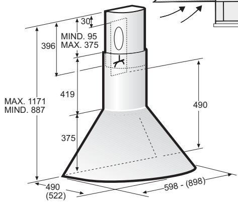 BOSCH DWA 061450/01  - INSTALLATION INSTRUCTIONS - Tryb "pochlaniacz" - 1