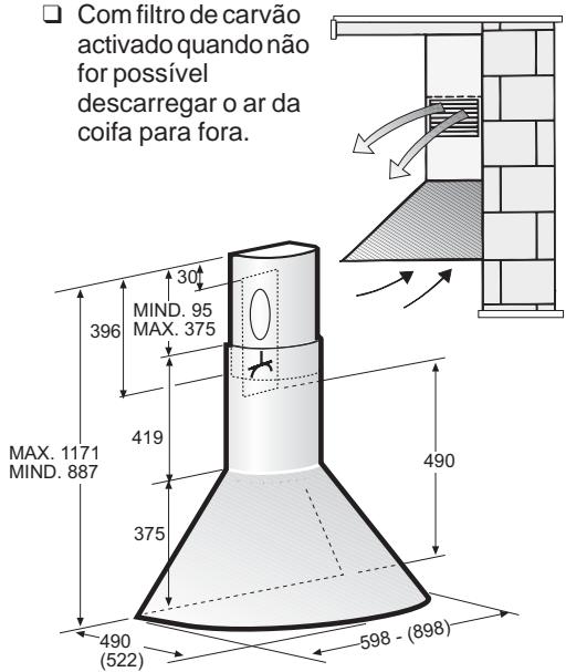 BOSCH DWA 091450/01  - INSTALLATION INSTRUCTIONS - Modalidade ar reciclado - 1