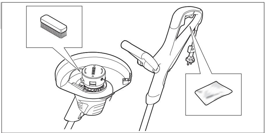 Technical diagram showing a mechanical assembly with labeled components and directional arrows indicating assembly or inspection.