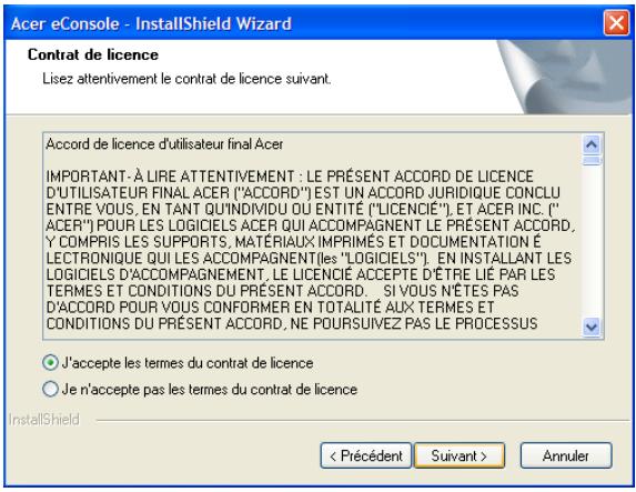 ACER ECONSOLE FOR LCD TV WITH MGW - Installation du logiciel Acer eConsole - 2