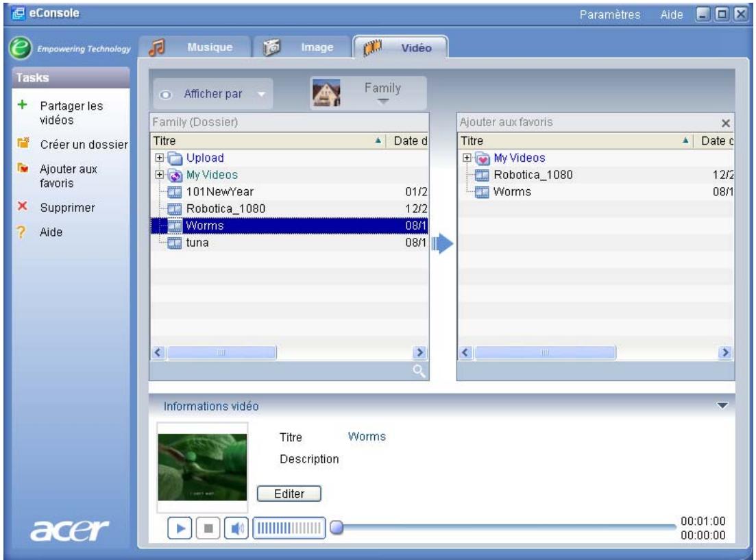 ACER ECONSOLE FOR LCD TV WITH MGW - Création et édition des favoris - 1
