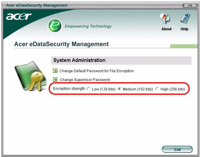 ACER EDATASECURITY MANAGEMENT - Niveau de cryptage - 2
