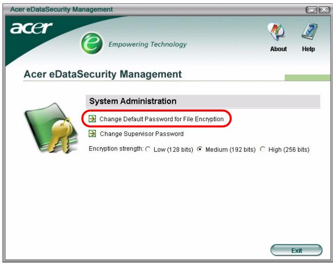 ACER EDATASECURITY MANAGEMENT - Changer de mot de passe par défaut - 1