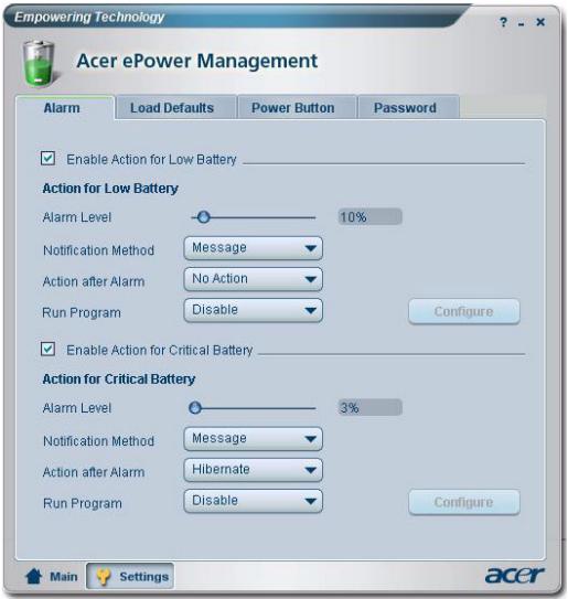 ACER EPOWER MANAGEMENT - Icône de la barre des tâches. - 3