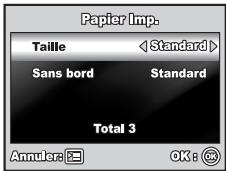 Papier Imp. Taille Sans bord Standard Total 3 Annulare: OK: OK
