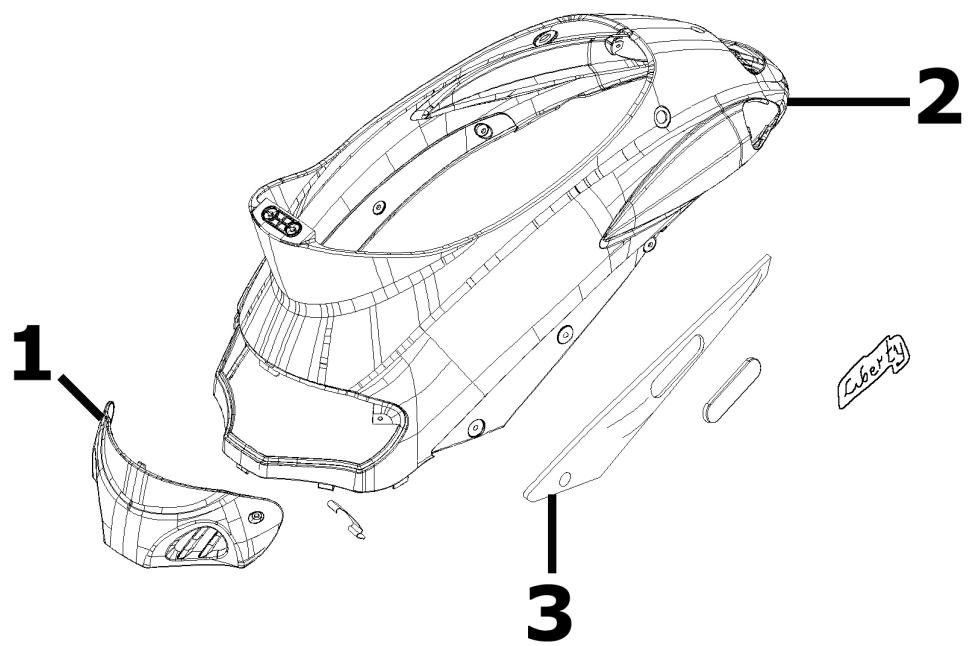 PIAGGIO LIBERTY - Central cover - 1
