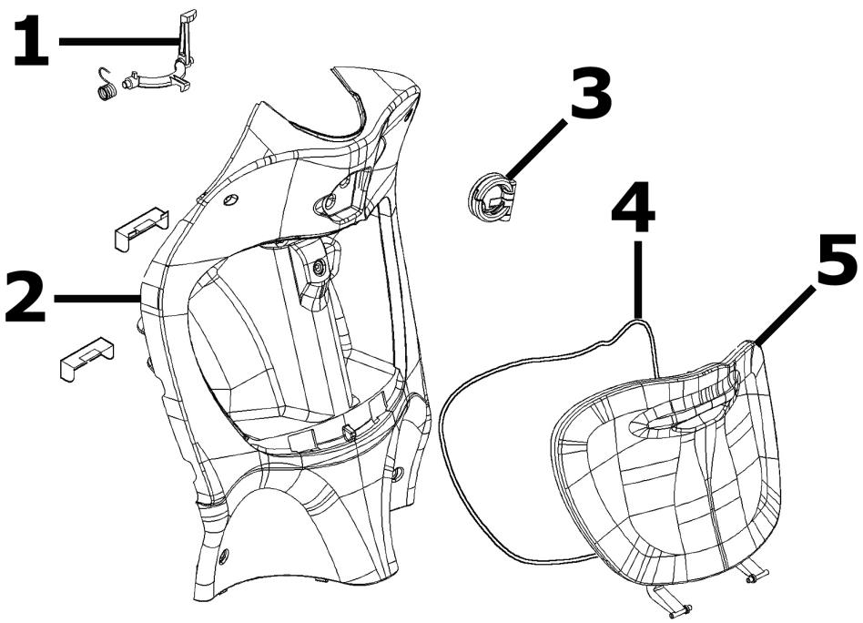 PIAGGIO LIBERTY - Rear cover - 1