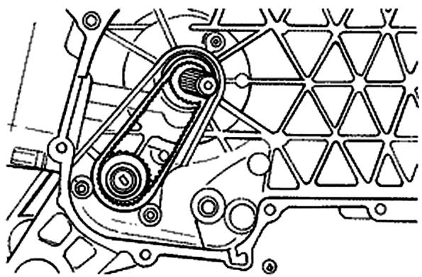 PIAGGIO LIBERTY - Mixer gears and belt - 1