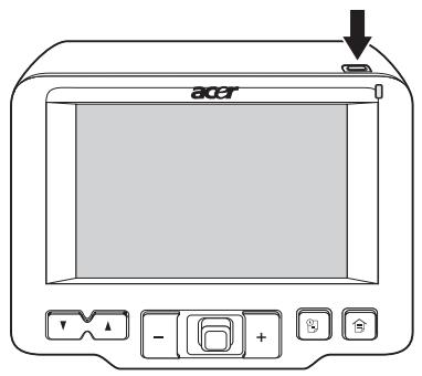 ACER D100 - Pour allumer et calibrer votre appareil : - 1