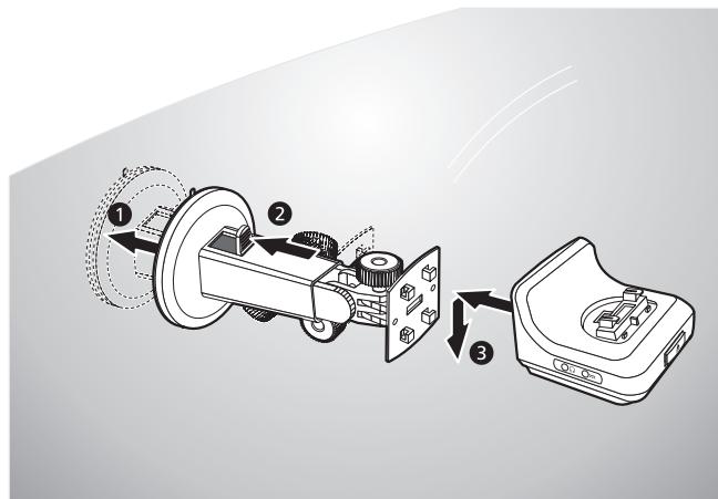 ACER D100 - Pour installer l'appareil dans votre voiture : - 1