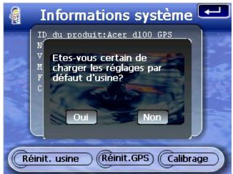 ACER D100 - Pour charger les réglages par défaut de l'usine : - 1