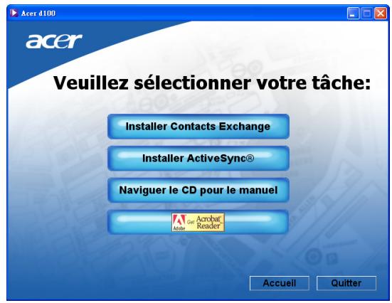 ACER D100 - Pour installer microsoft activesync sur votre ordinateur : - 2