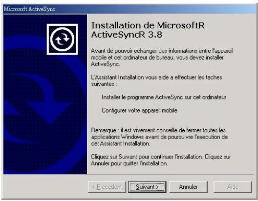 ACER D100 - Pour installer microsoft activesync sur votre ordinateur : - 3