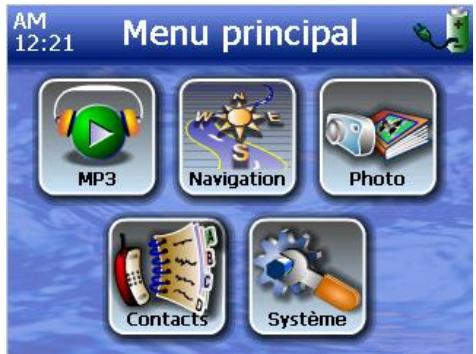 ACER D100 - Utilisation du panneau du menu principal - 1