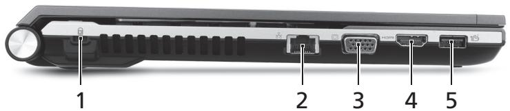 ACER ASPIRE 4830TG - Widok z lewej - 1
