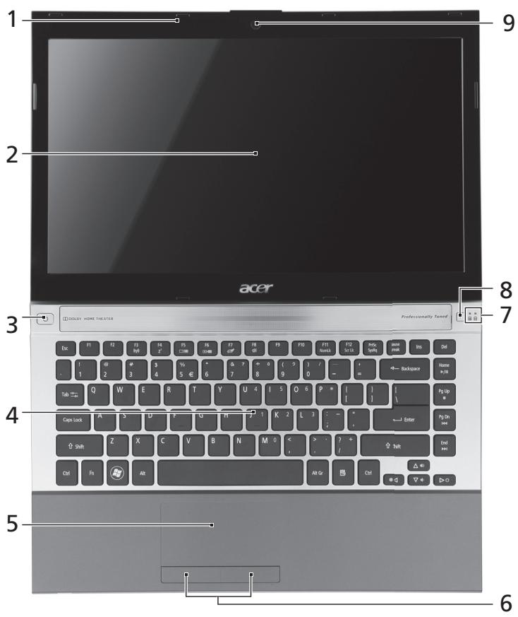 ACER ASPIRE 4830TG - Ekskursija po jūsų Acer nešiojamajį kompiuterį - 1
