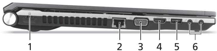 ACER ASPIRE 5830TG - Vasen näkymä - 1